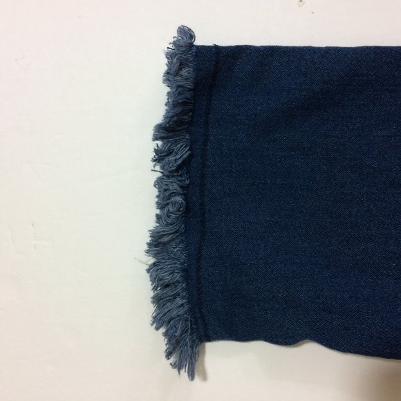 Jesse Womens Junior Skinny Jeans Size 7 Medium Wash Mid Rise Denim Raw Hem 28x27 - Picture 4 of 7